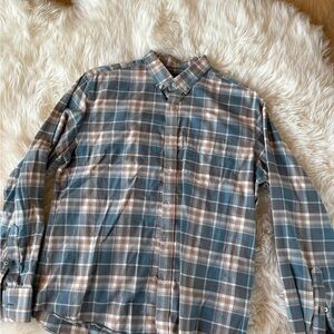 UNTUCKit Blue and Brown Plaid Casual Shirt